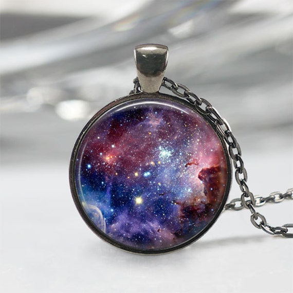 Galaxy glass pendant