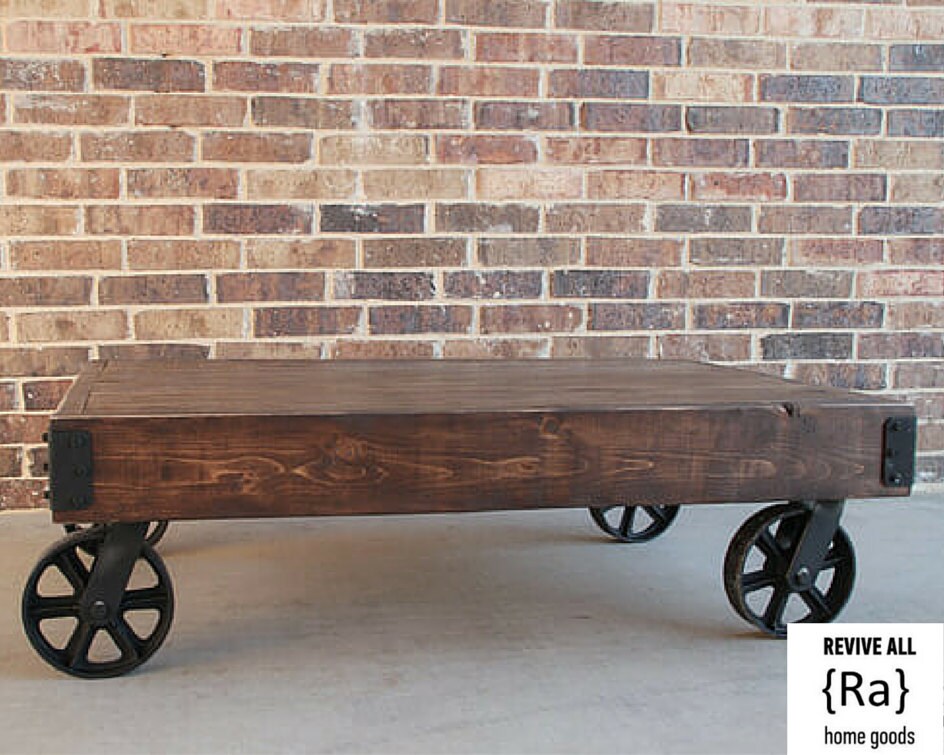 Industrial Factory Cart Coffee Table by ReviveAllHomeGoods