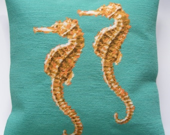 Seahorses tapestry kit / needlepoint kit