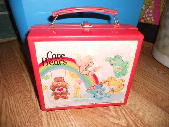 care bears plastic lunch box