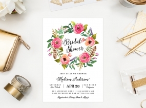 Printable - Wild Flowers Bridal Shower Invitation