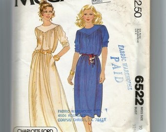 McCall's Misses' Dress Pattern 6522