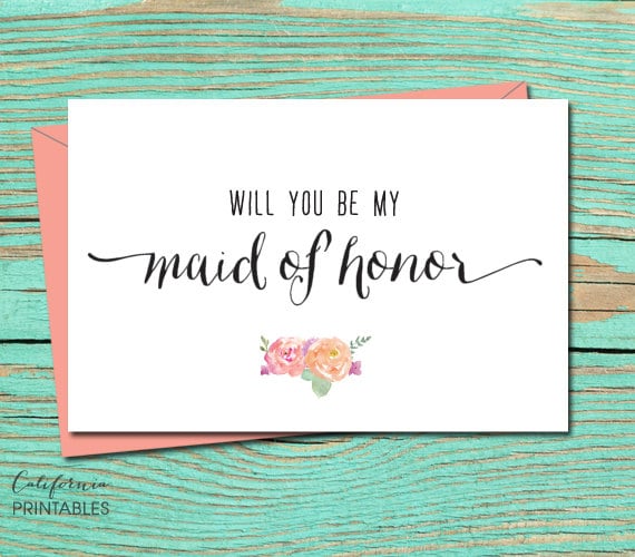 Will You Be My Maid Of Honor Printable That Are L gend Harper Blog