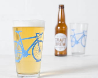 VITAL BIKE GLASSWARE screen printed bicycle glasses Pint size