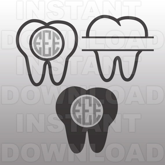 Download First Tooth Monogram SVG FileBaby Tooth SVGDentist SVG