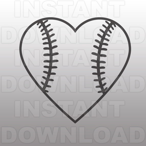 buy art cutting paper to for Art Heart Baseball Layer SVG Template Clip Cutting File Single