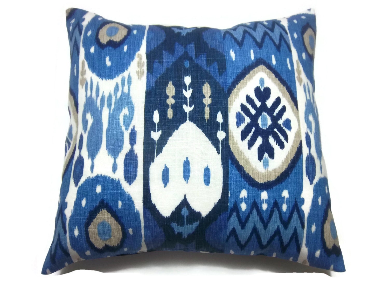 Decorative Pillow Cover Navy Blue Light Blue by LynnesThisandThat