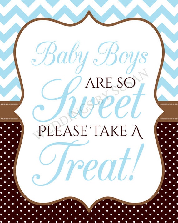 Baby Boys Are So Sweet Please Take A Treat 8x10 by WeddingsBySusan