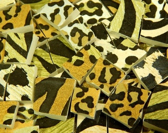 Mosaic Tiles - Exotic Jungle Beat - Broken China Mosaic Tiles