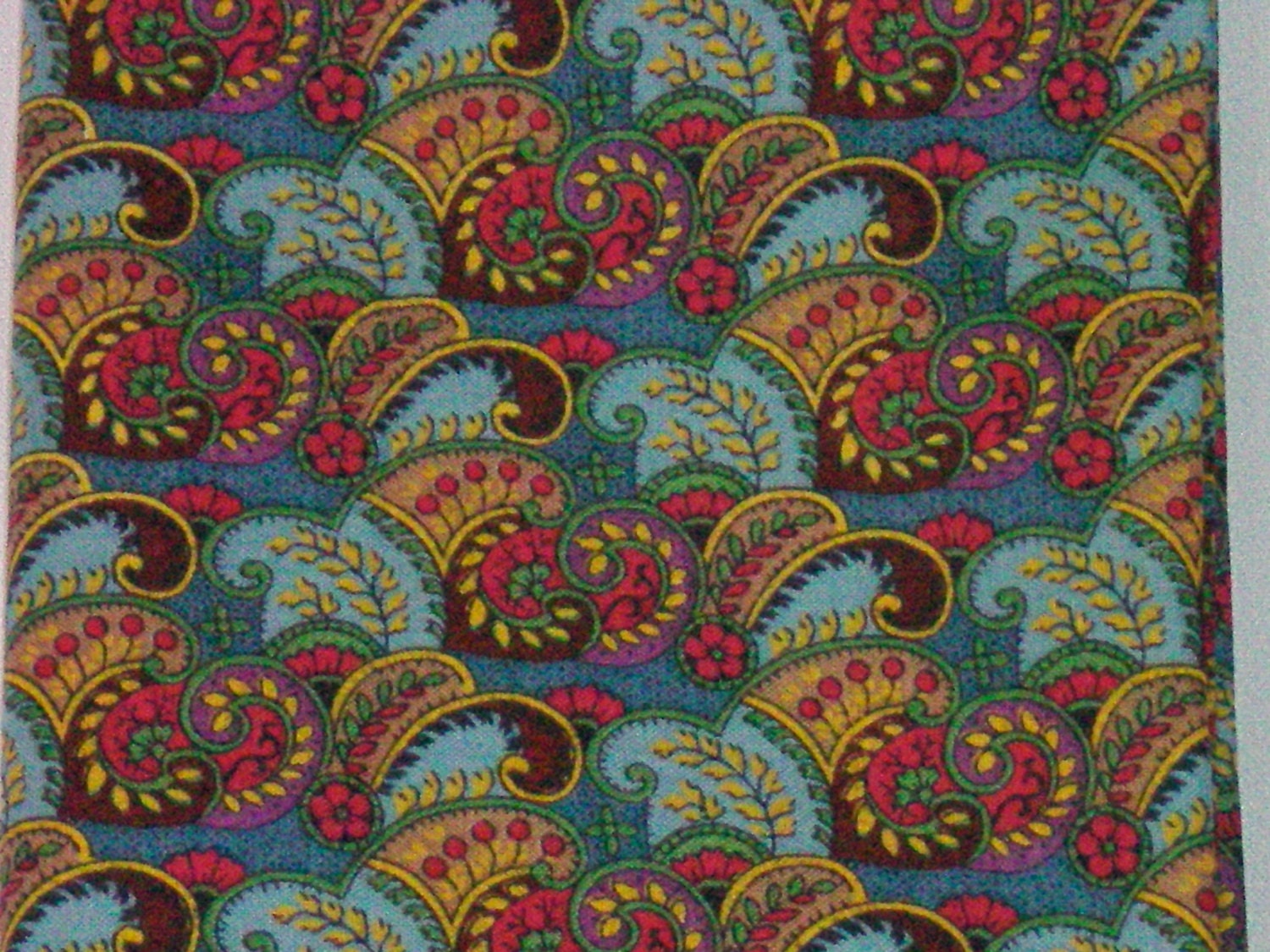 Paisley Print Fabric Blue Green Red Paisley Fabrics By Space19