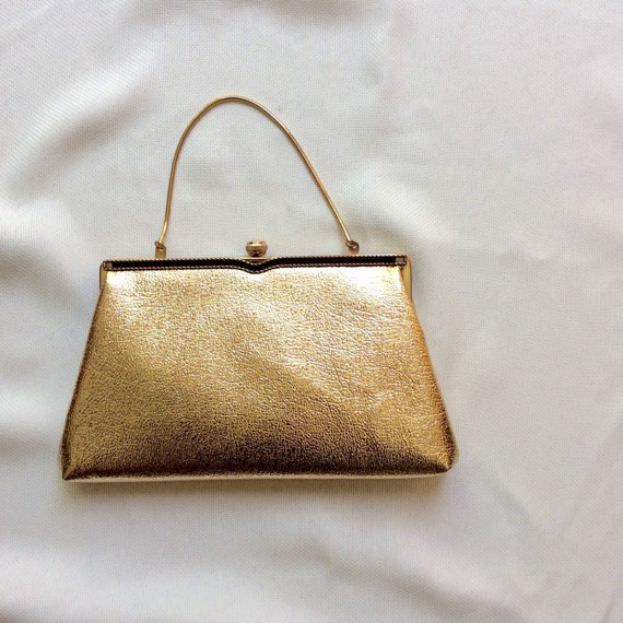 Vintage Gold Clutchhand bag by CrafterDisaster on Etsy