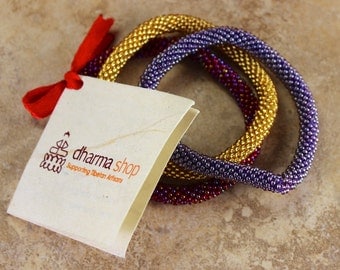 Set of three Nepalese Roll-On Bracelets