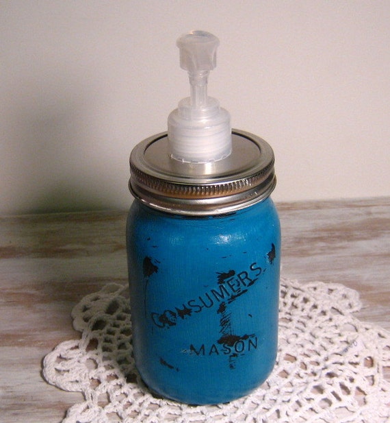 Items similar to Soap/Lotion Dispenser Chalk Painted in Caymen