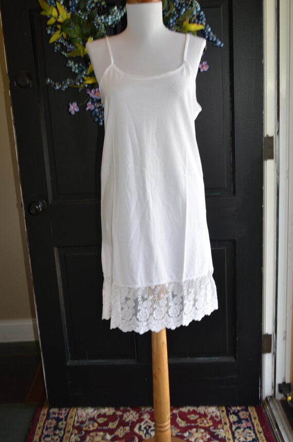 Full White Lace Slip Dress Extender Cami by MaidenLaneBoutique