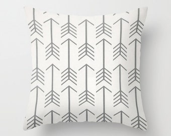 Pillow Cover Decorative Pillows Arrow Pillow Grey Pillow 8 Sizes Available Cushion covers