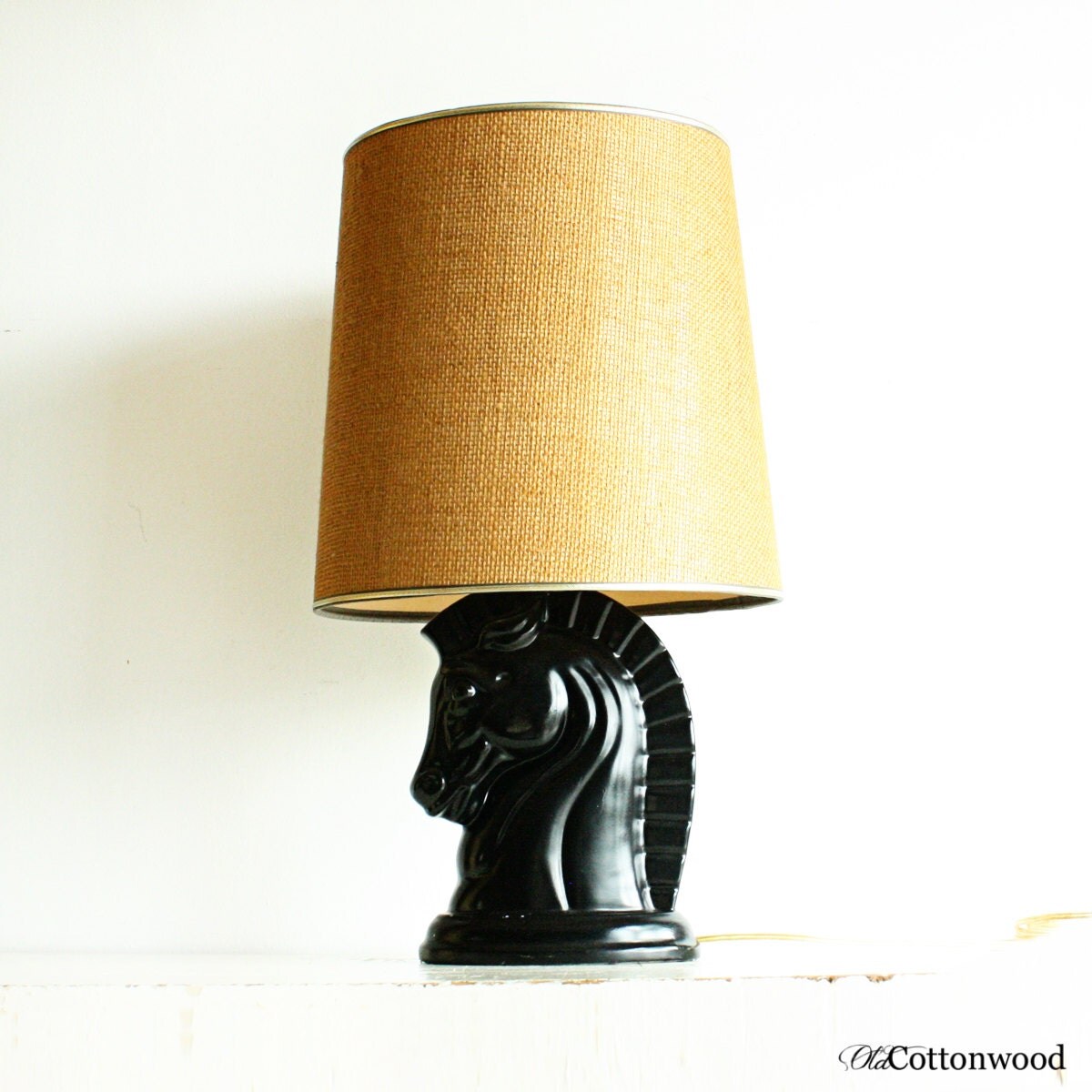 Vintage horse head lamp horsehead table lamp by OldCottonwood