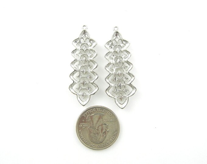 Pair of Rhinestone Drop Charms