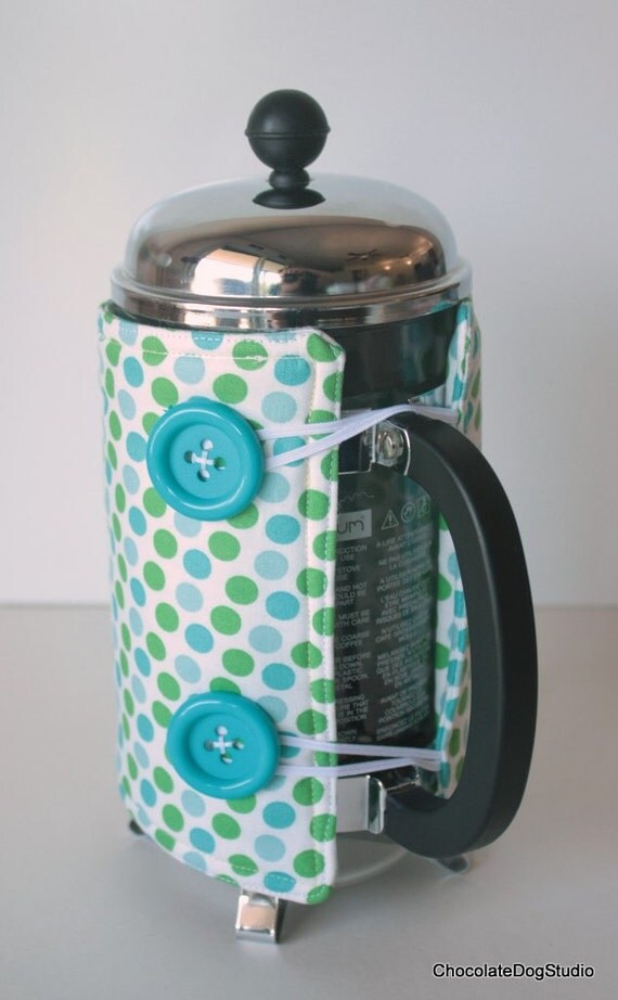 Coffee press cozy French press cozy Bodum by ChocolateDogStudio