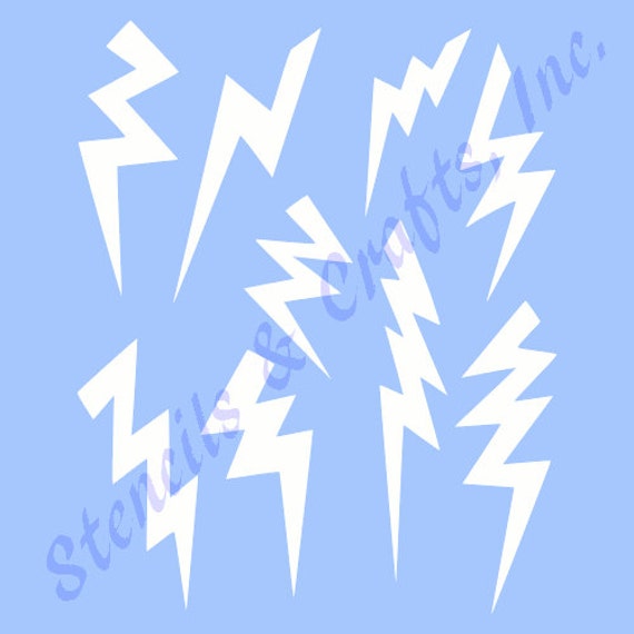 LIGHTNING BOLT STENCIL stencils many sizes background pattern