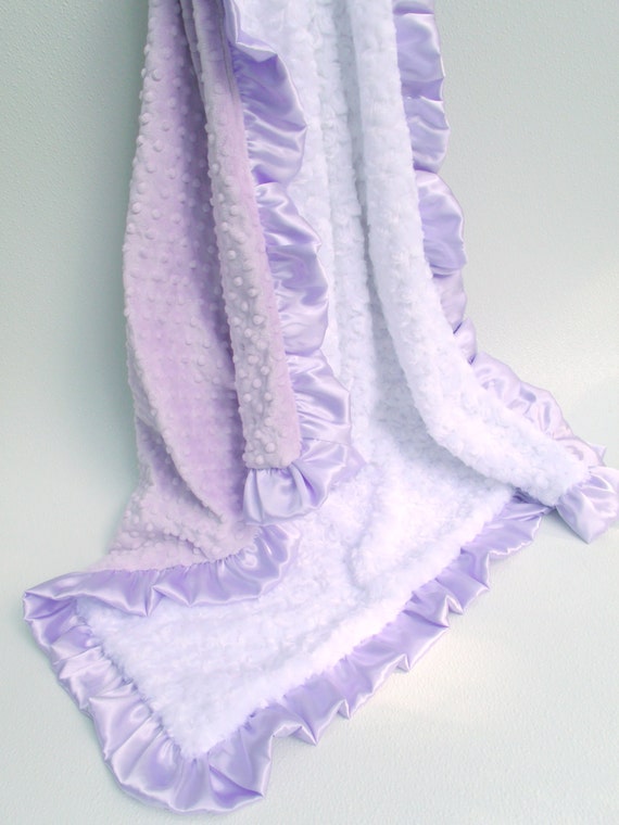 Lavender Purple Minky Baby Blanket for girl