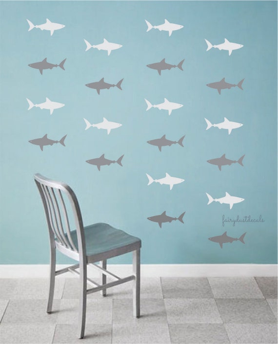Shark wall decal mako shark boy bedroom shark sticker