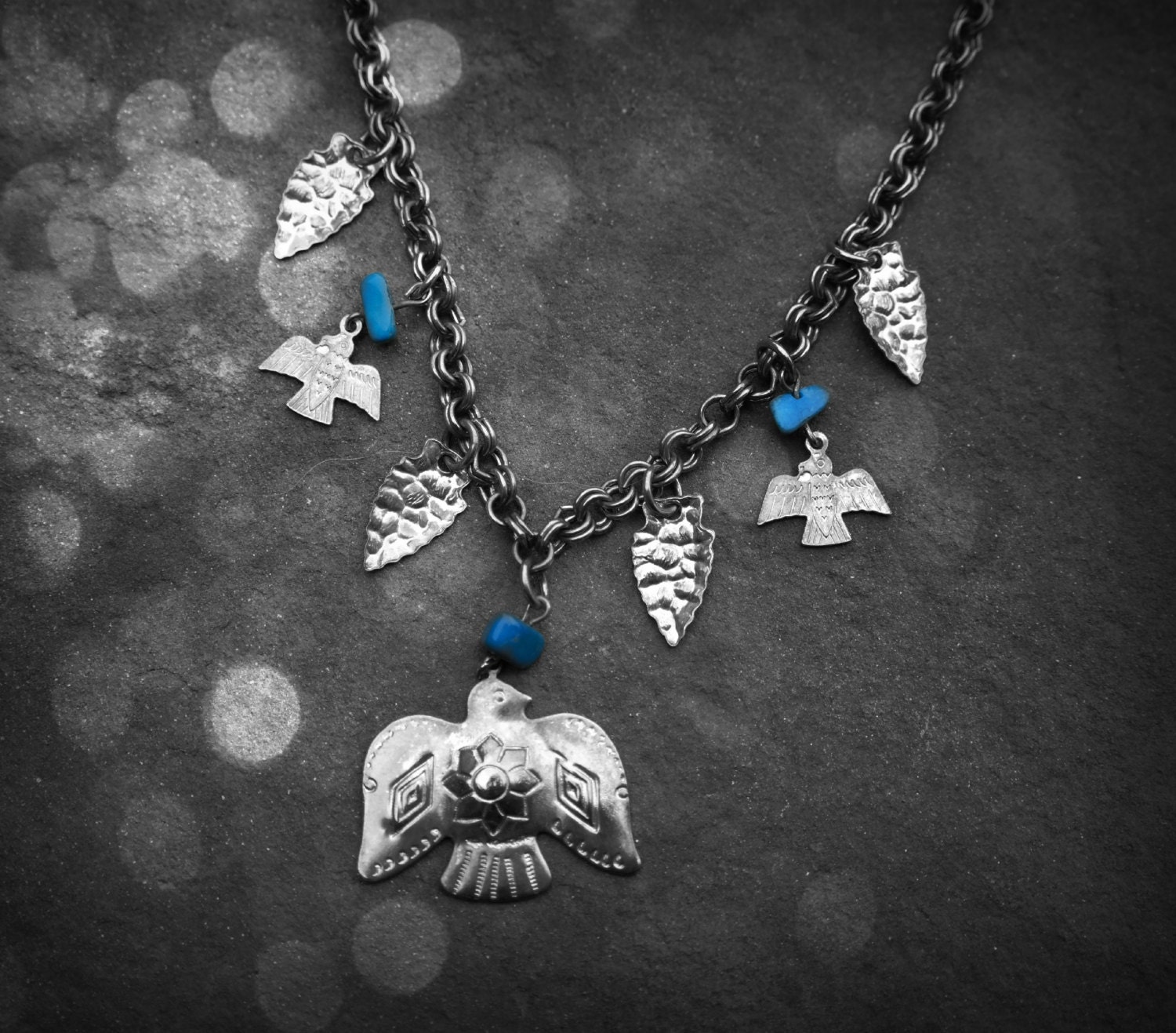 Turquoise Phoenix Necklace by ChezlyXsane on Etsy