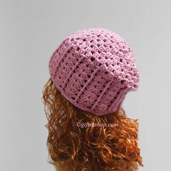 Crochet Hat Ladies Womens Spring Summer Hat Beanie Pattern