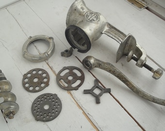 Griswold Vintage Meat Grinder Cast Iron with Attatchments