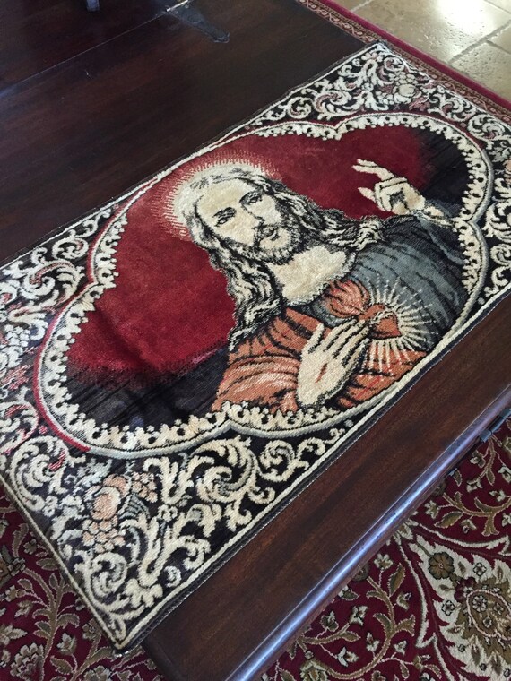 Vintage religious Jesus tapestry