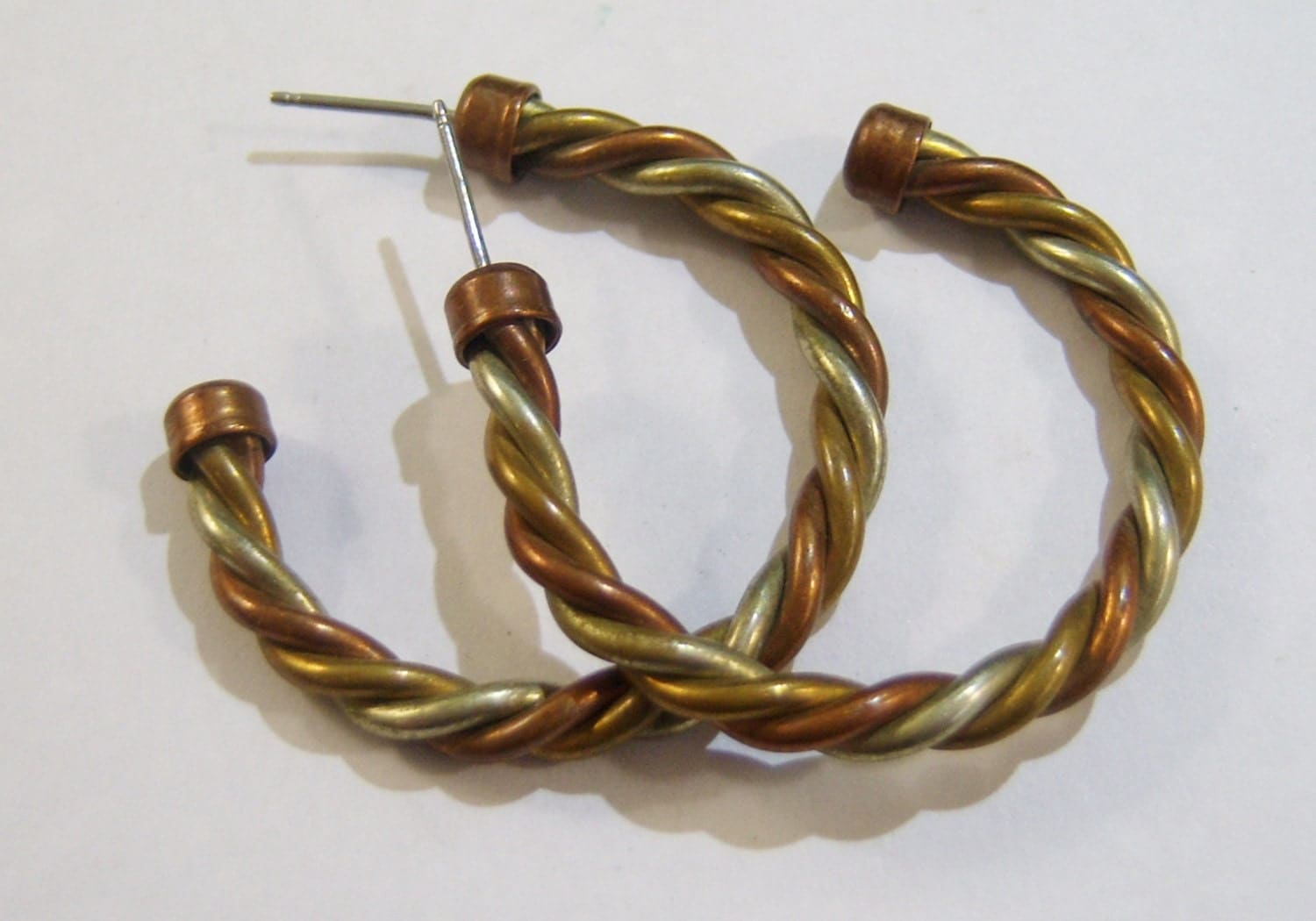 tarnished gold tone and tarnished silver tone twisted by Edismiles