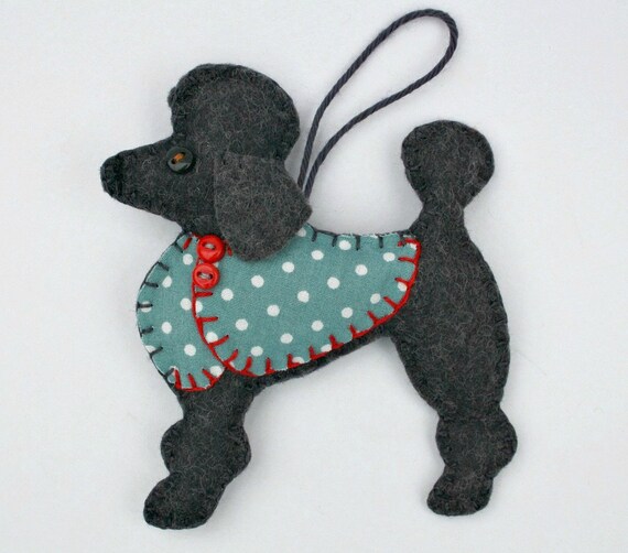 poodle christmas ornament felt dog ornament by puffinpatchwork poodle christmas ornament felt dog ornament by puffinpatchwork