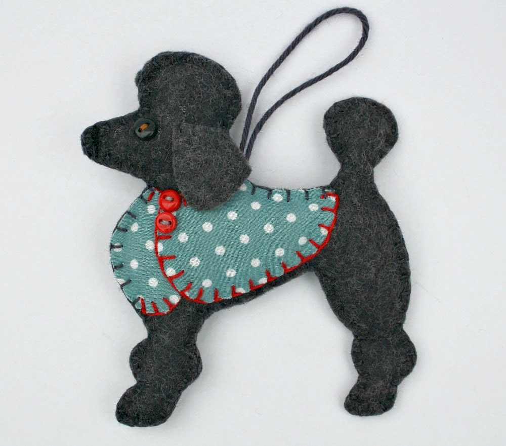 poodle christmas ornament felt dog ornament by puffinpatchwork poodle christmas ornament felt dog ornament by puffinpatchwork