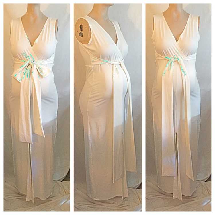 maternity fitted dress sleeveless or add sleeves Dress by LysaBo