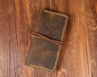 Personalized leather iPhone 7 wallet Case / Vintage distressed genuine leather iPhone 7 cover / iPhone 7 Plus Wallet case -IP005WS