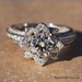 Gorgeous UNIQUE Flower Rose Diamond Engagement Ring EGL