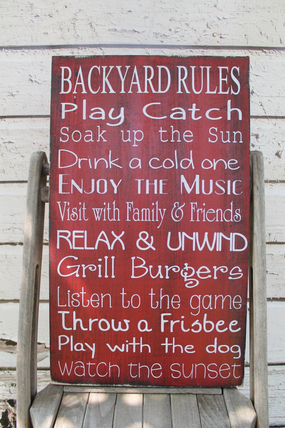 Backyard Rules sign Custom to your backyard decor Rustic Rules