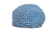 Baby Hat With Scalloped Edging, Blue Color