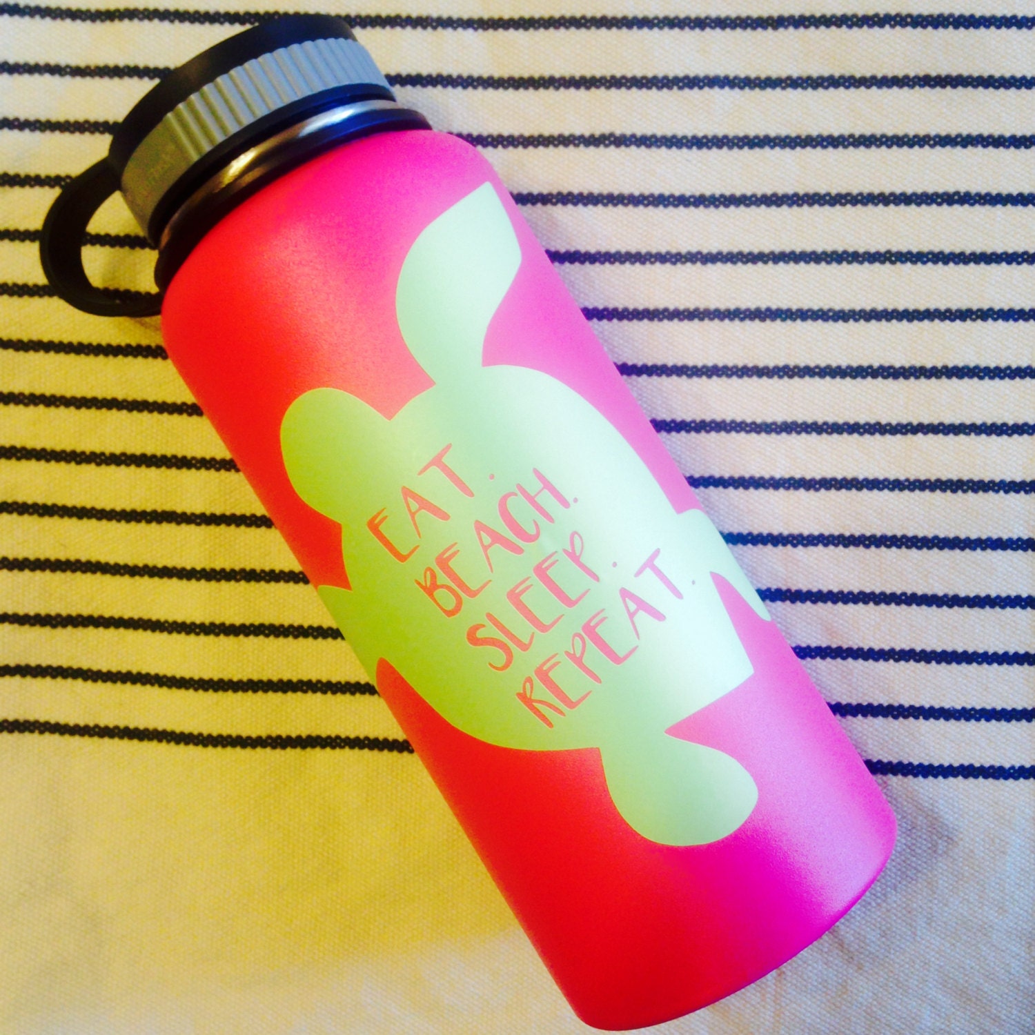 Sea Turtle Hydro Flask Sticker Beach Sea Ocean by 3rdAveShore