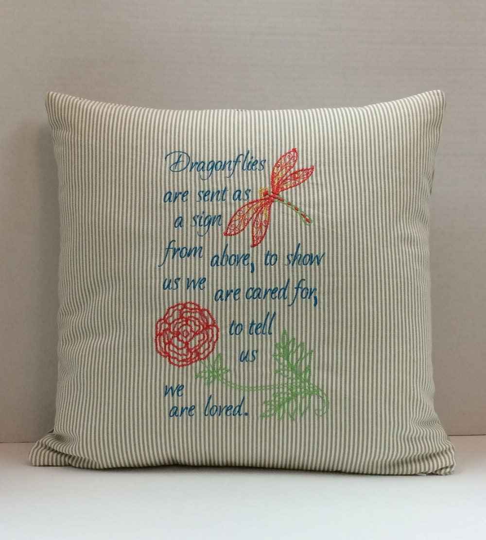 Embroidered Memory Pillow Sympathy Gift In by CustomMadeByPam