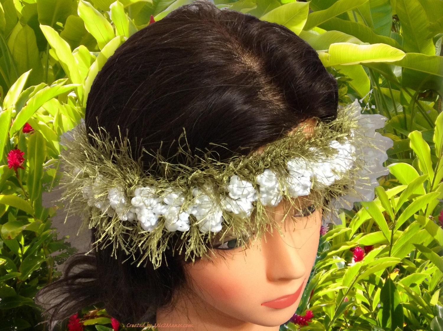 Pikake Haku Lei Hawaiian Haku Leis Garland Headband