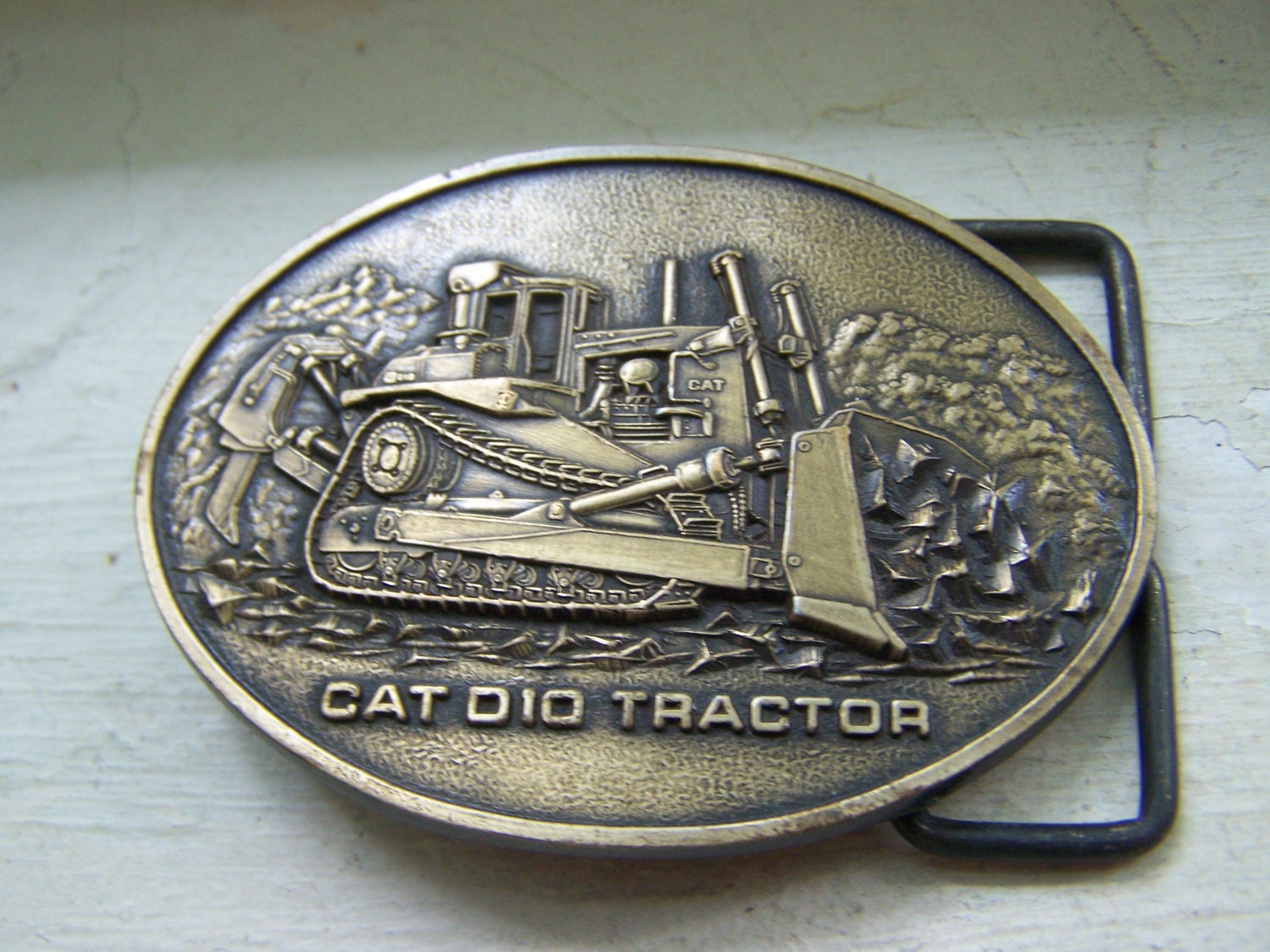 RARE Caterpillar Cat D10 Tractor Bulldozier 1979 Signed Belt Buckle ...