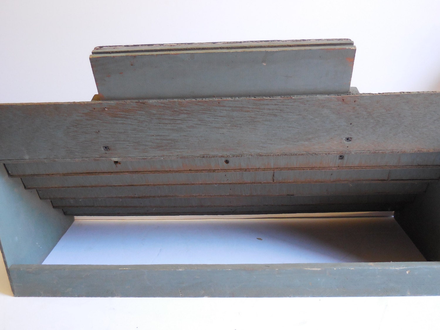 Vintage Postcard Display rack Card shelves Slots by SalvageRelics