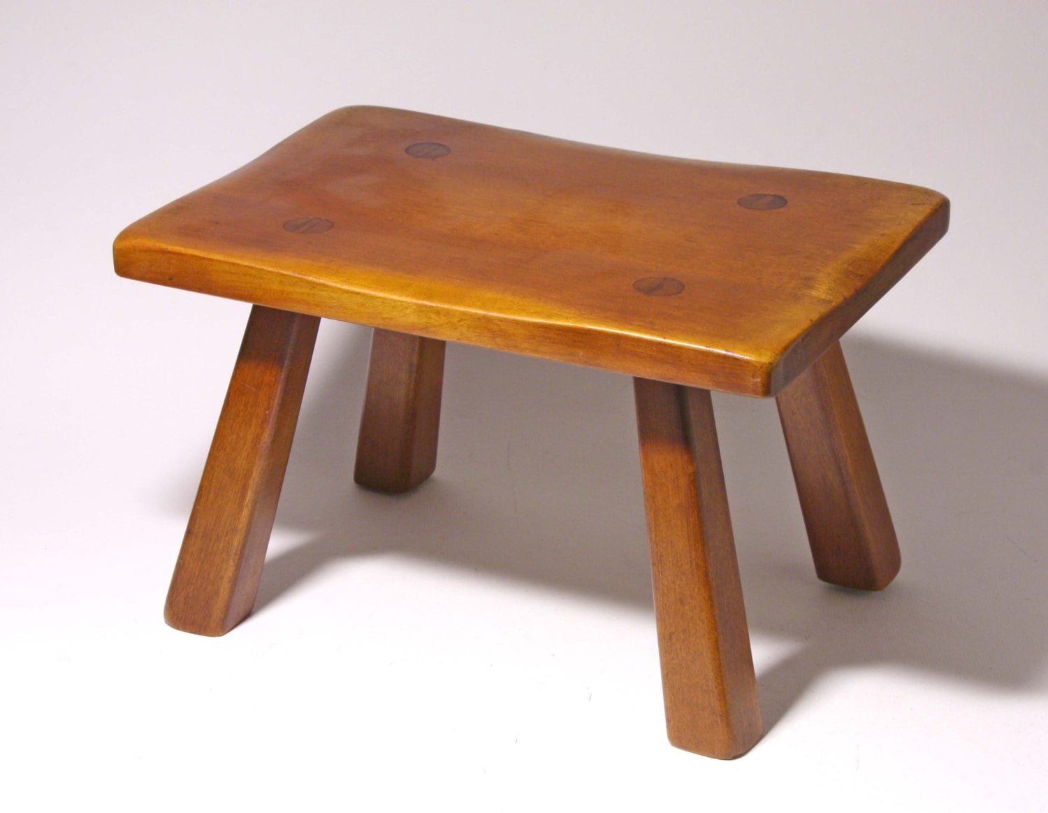 Vintage Maple Foot Stool Circa 1940s Made By Cushman Colonial