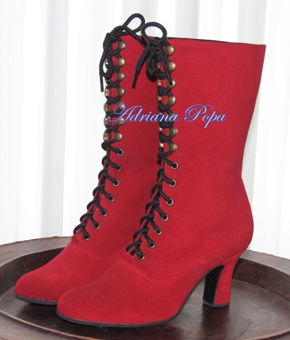 inexpensive red boots