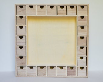 DIY Unfinished Wooden Christmas Advent Calendar