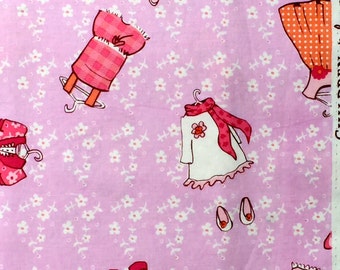 Sarah Jane Children at Play Just Stay Little pink Michael Miller fabric FQ or more OOP HTF
