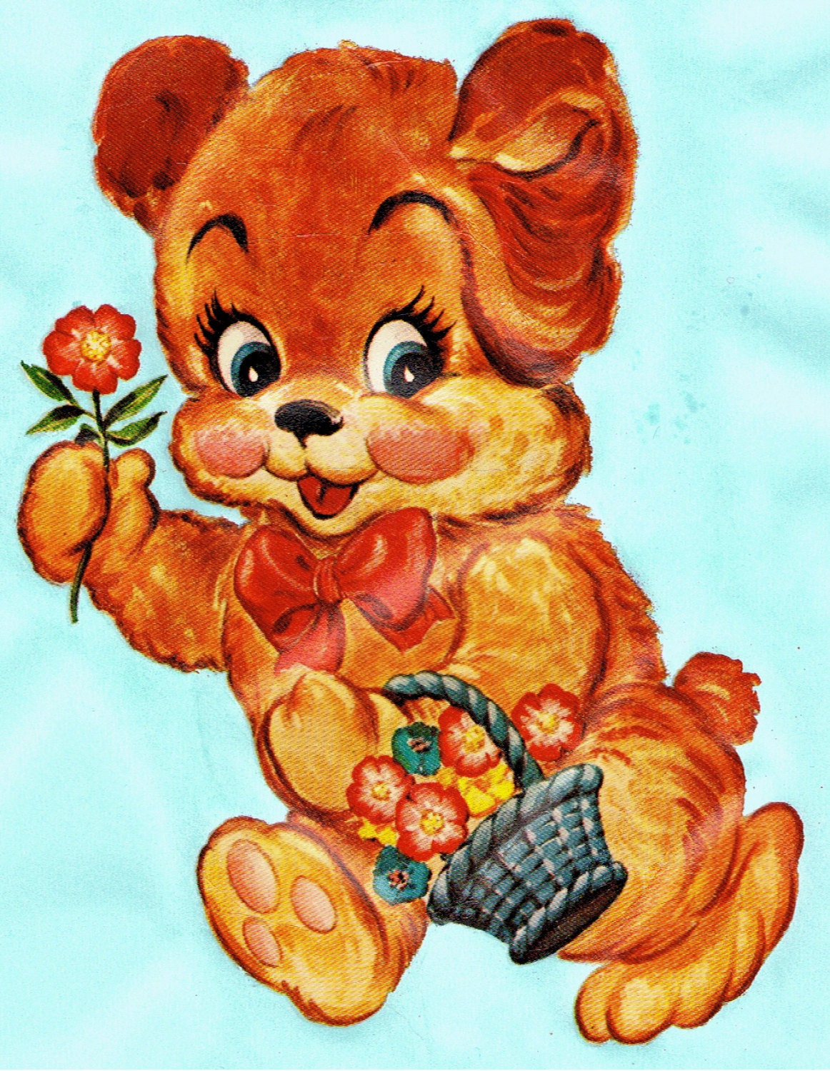 vintage teddy bear art