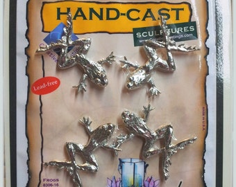 Lead Free 4 Frogs Sculpture Casting - Stained Glass Supplies (pattern included)