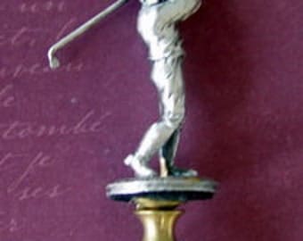 Pewter Golfer Ball Lamp Finial