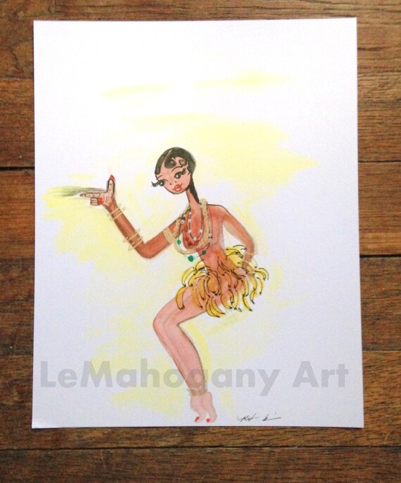 Josephine Baker Banana Skirt Dance African by LeMahoganyArt
